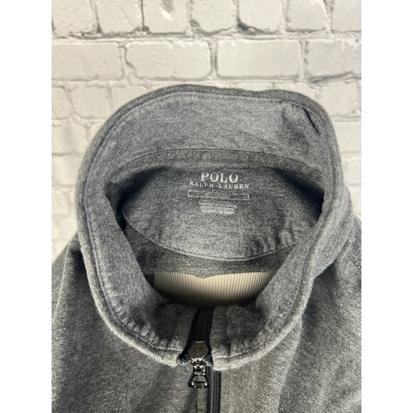 Polo Ralph Lauren Sweater Men M 1/4 Zip Pullover Gray 69%Cotton 29%Viscose Soft - Picture 7 of 7
